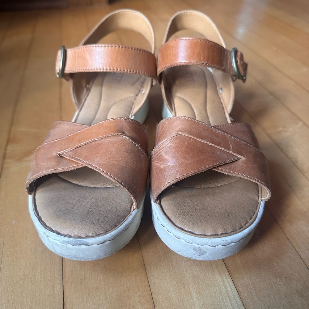 Born Brown Leather Sandals